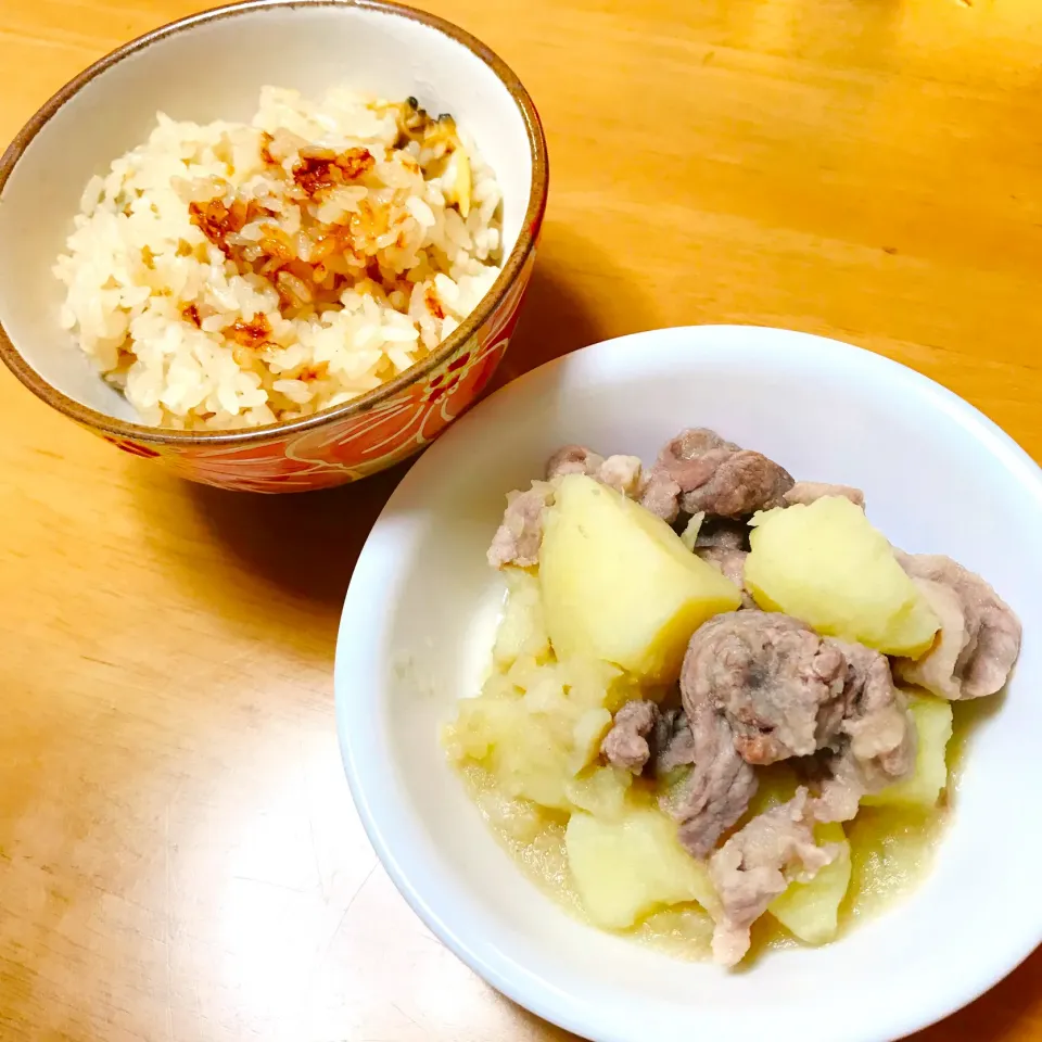 あさりの炊き込みご飯、塩肉じゃが|もぐぴよさん