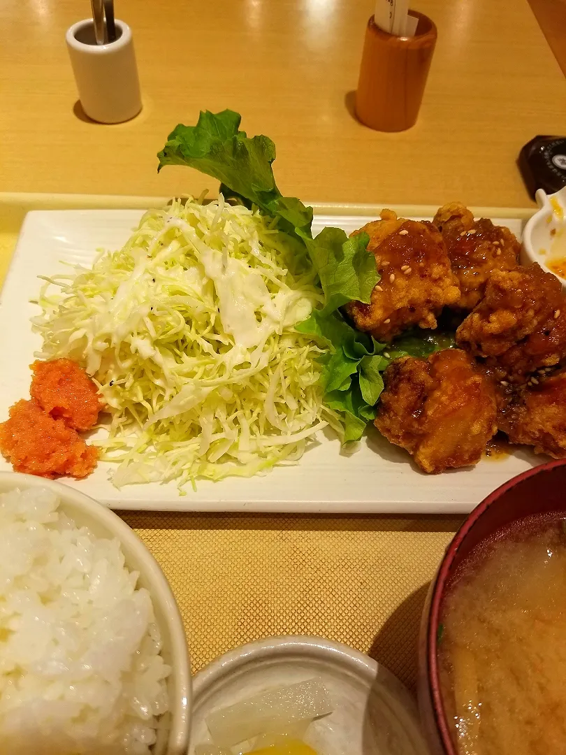 鶏の唐揚げ定食|nobさん