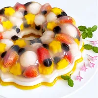 Fruity jelly cake