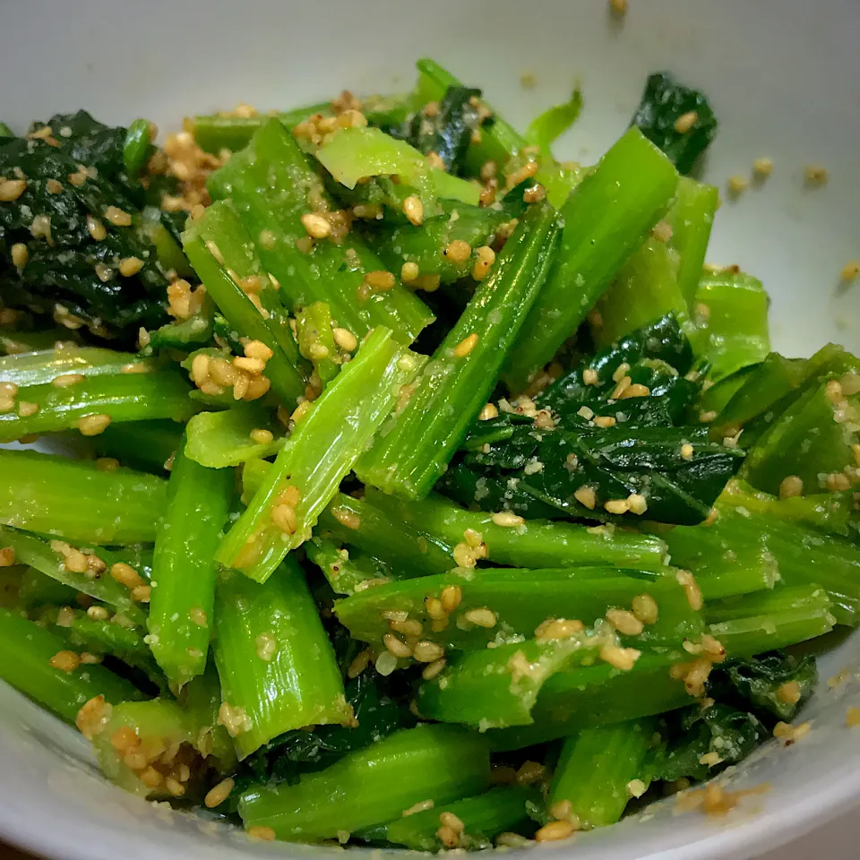 小松菜のごま和え|まきさん