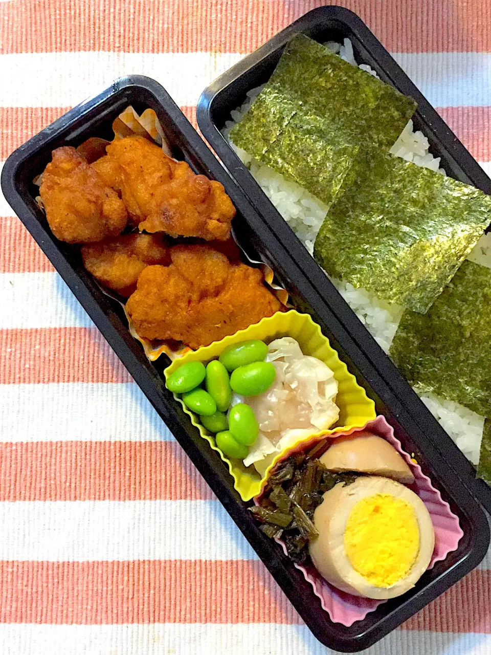 3/12☆旦那☆唐揚げ味たま弁当|ちーさん