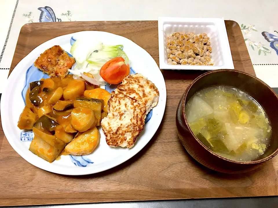 Snapdishの料理写真:もやしつくねのご飯|みよさん