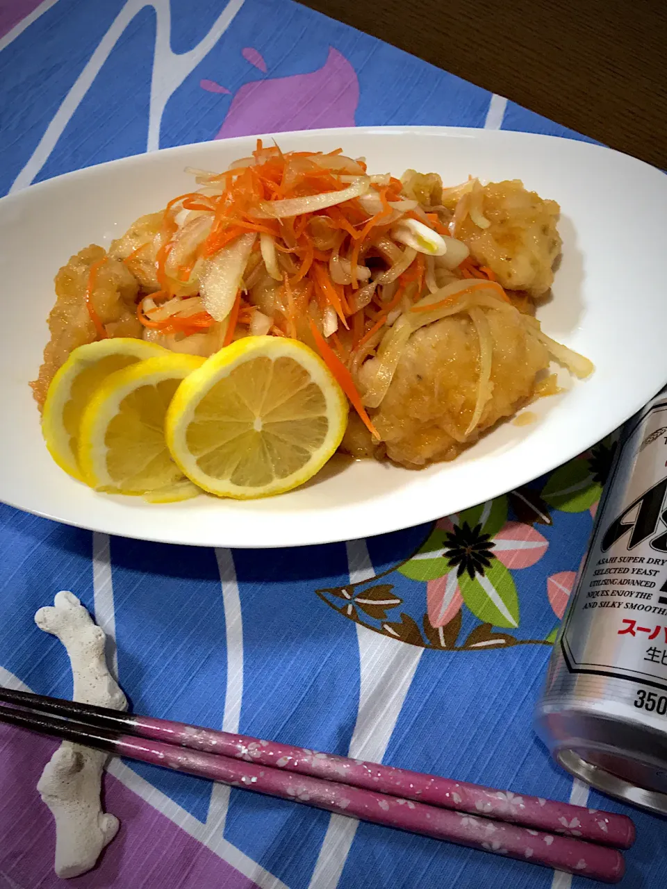 あいさんの料理 鶏むね肉のレモン南蛮漬け🍋|いっちゃんさん