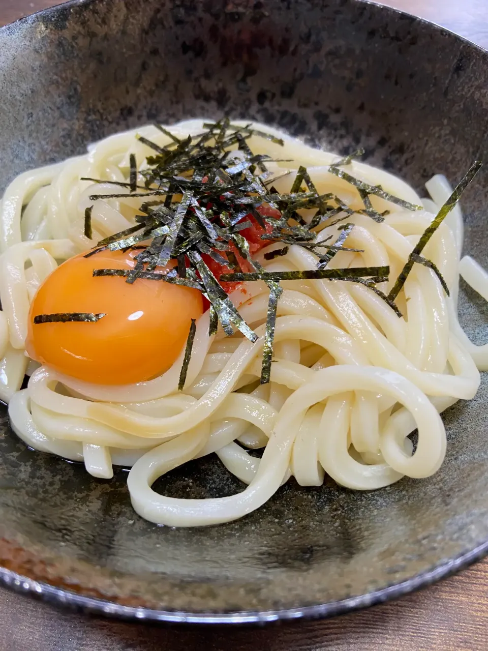 明太釜玉うどん|ぽみさん