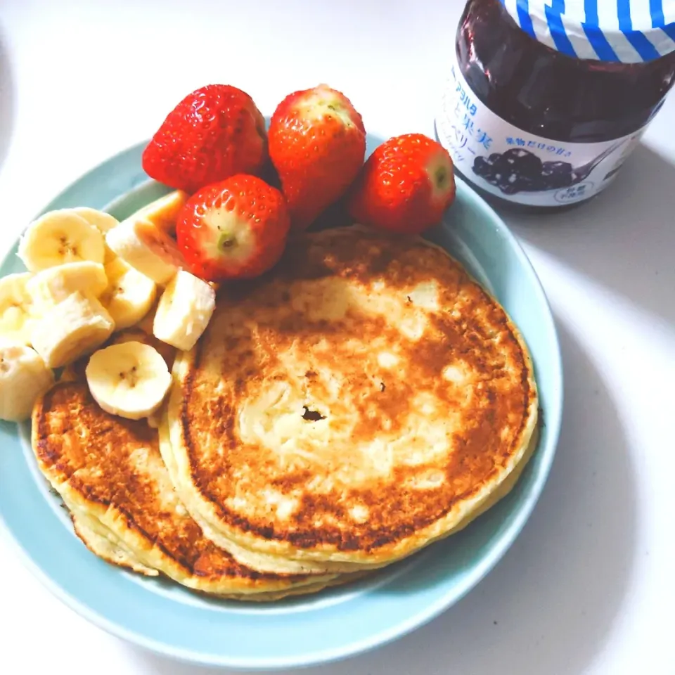 お豆腐パンケーキで朝ごはん♡|ゆかさん