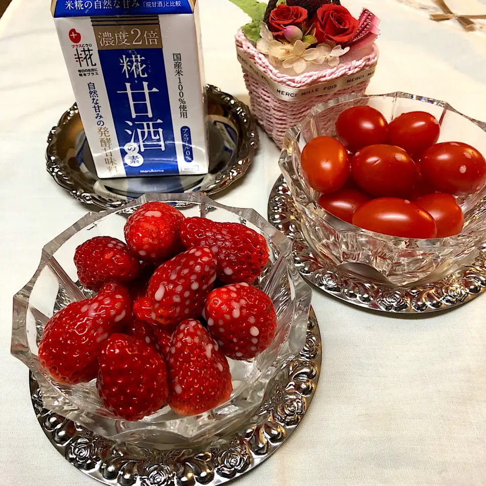 いちご🍓ミニトマト🍅糀甘酒🌺|henryさん