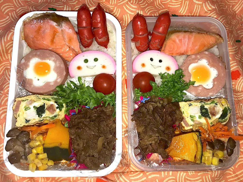 Snapdishの料理写真:2020年3月13日　帰省ムスメ＆オレ弁当♪|クッキングおやぢさん