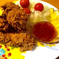 Snapdishの料理写真:ササミフレーク揚げチリソース！|hitujiさん