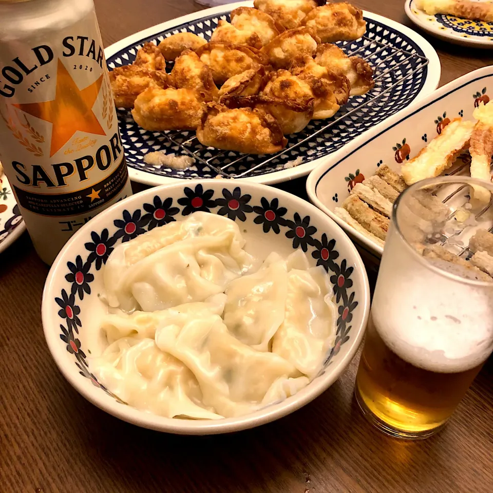 揚げ餃子水餃子で家飲み！|マミさん