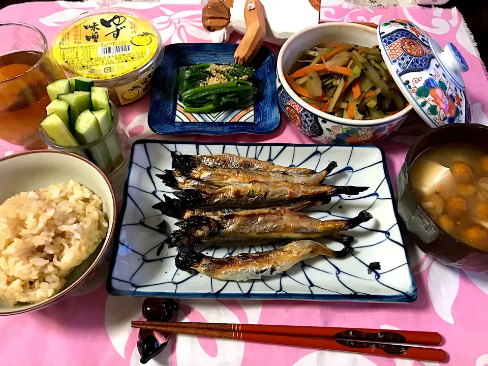 Snapdishの料理写真:柚味噌胡瓜で和食ごはん🍚|noeさん