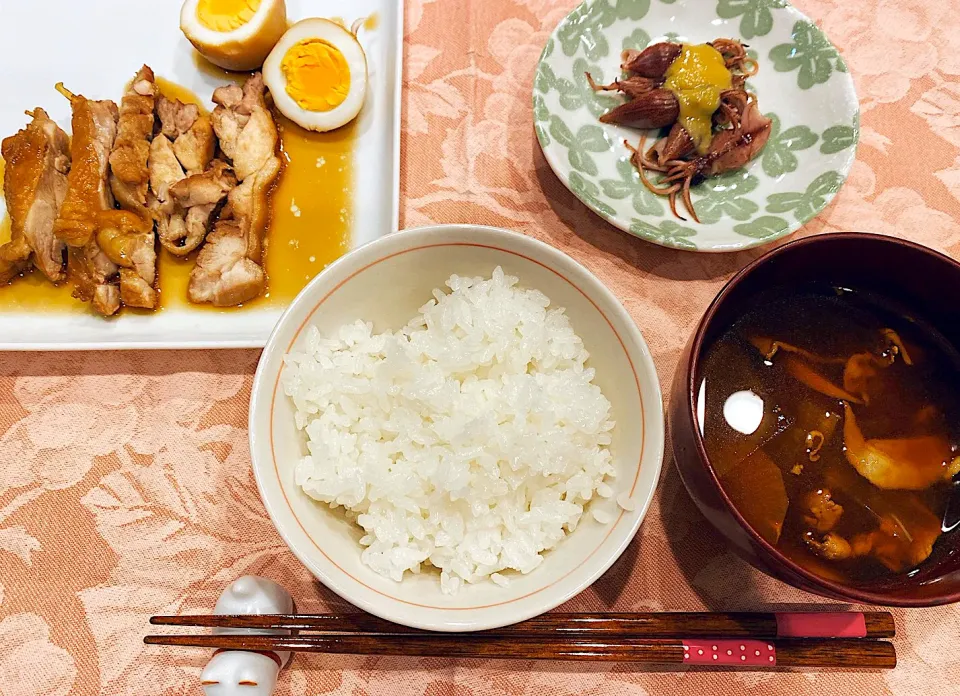 鶏肉と卵の照り煮|ゆっきーさん