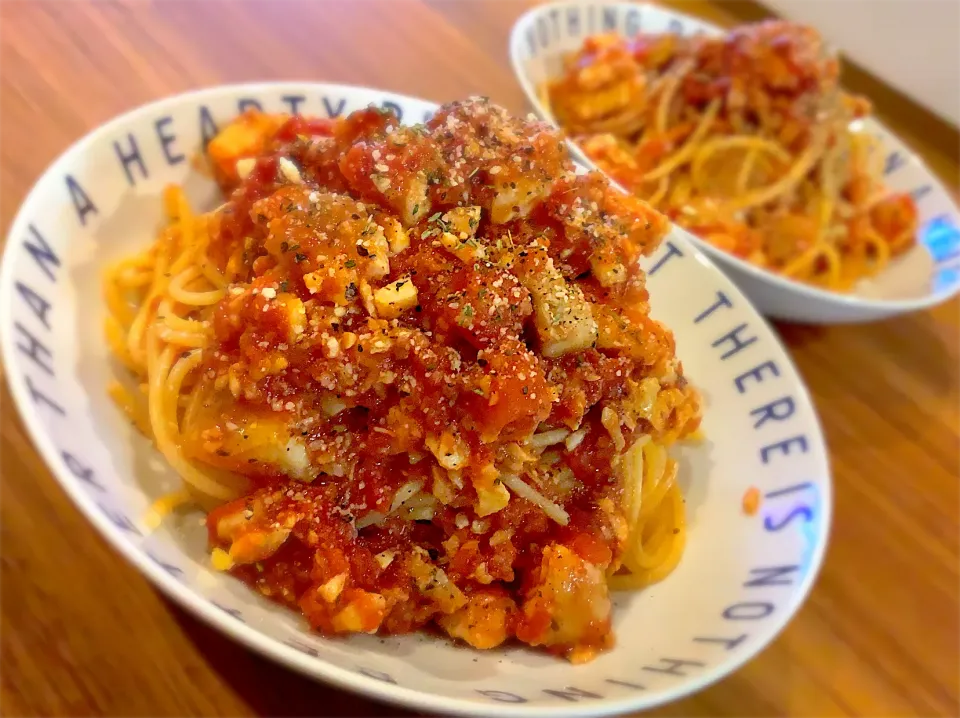 白身魚のトマトパスタ|ふくすけ食堂さん