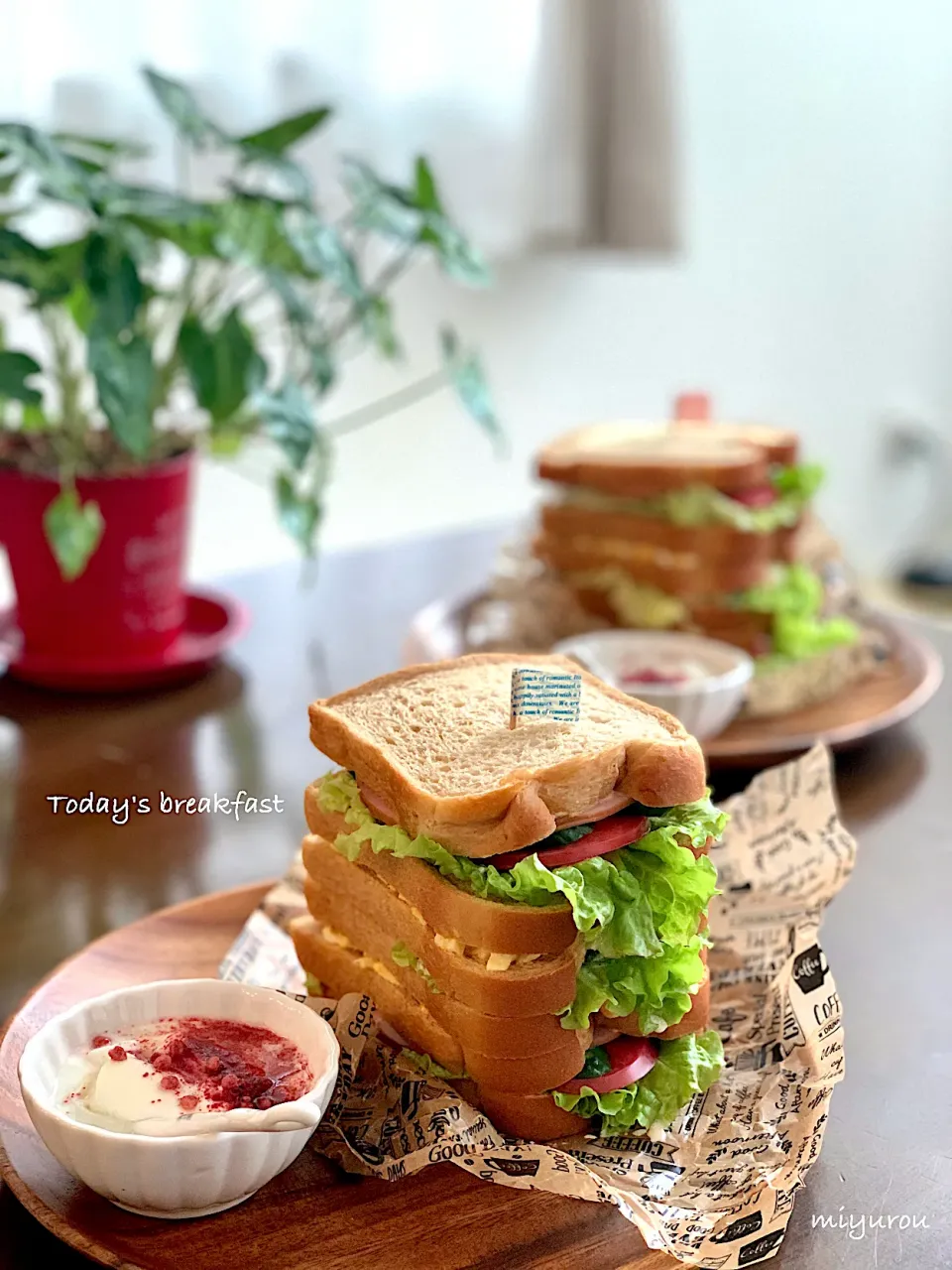 今日の朝ごパン！サンドイッチ🥪|由美さん