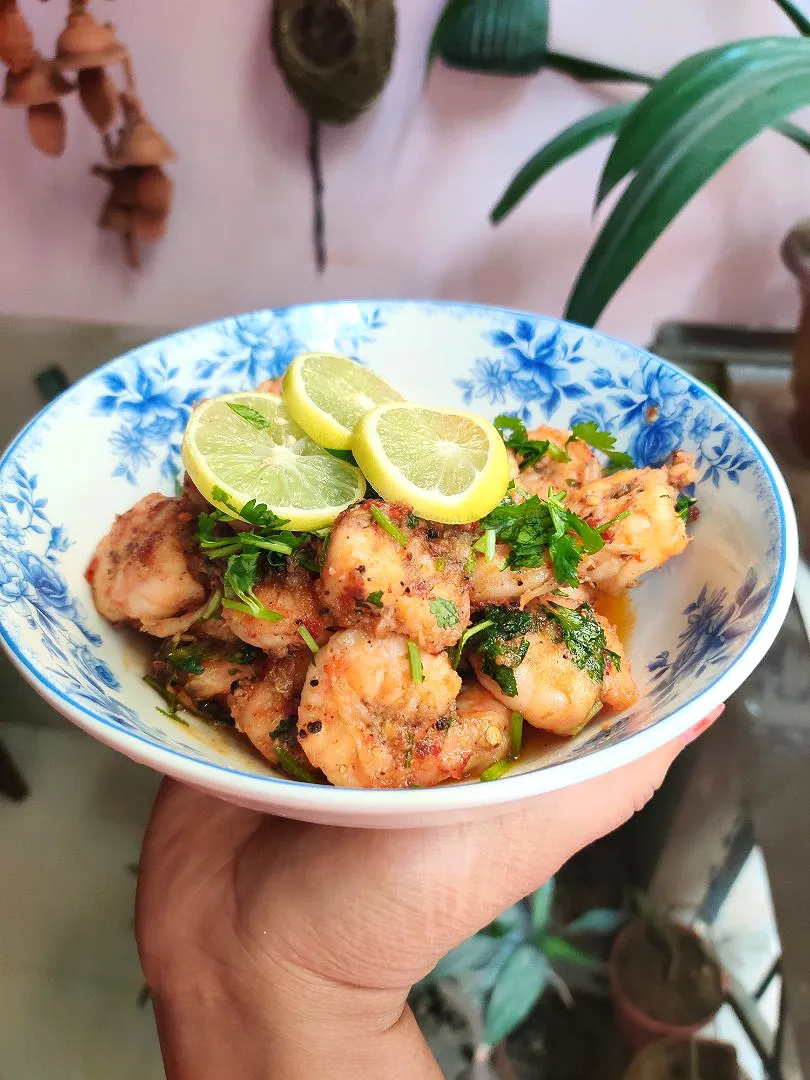 Butter garlic prawns prepared by moi|ShubbiBhramarさん