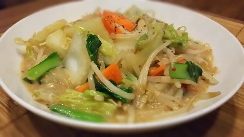 餡かけ野菜炒め～
の晩ごはん✨|kaz(*･ω･)さん