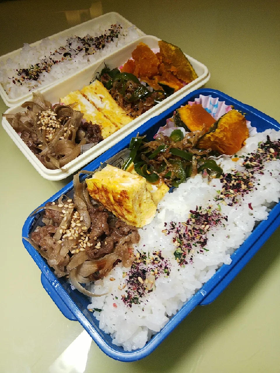 Snapdishの料理写真:3/16 夫婦弁当|けろよんさん