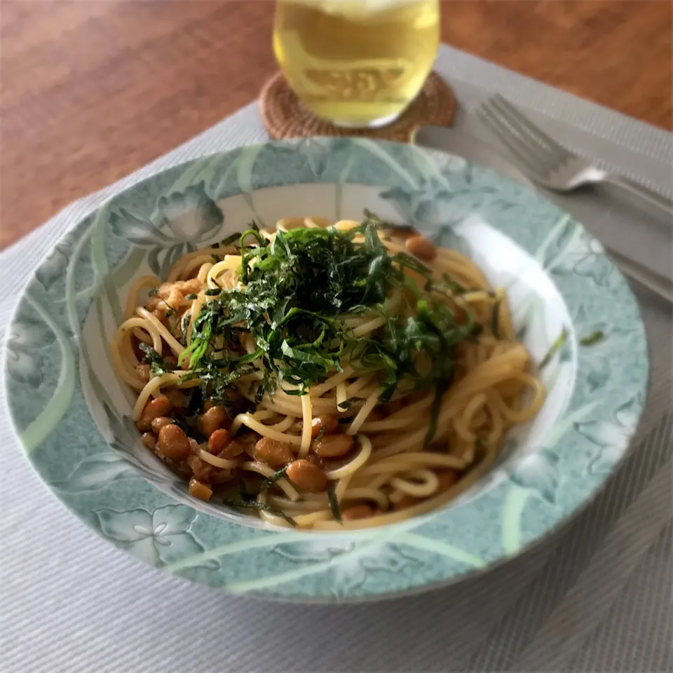 Snapdishの料理写真:納豆スパゲッティ🍝|𓇼 Ⓢ Ⓗ Ⓘ Ⓝ Ⓞ Ⓑ Ⓤ 𓇼さん