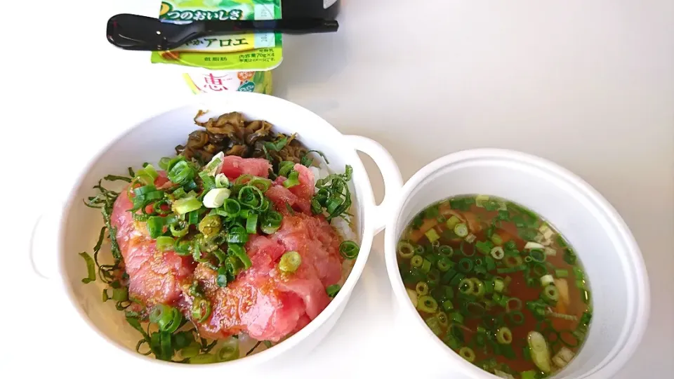 ★今日のお弁当★
☆ネギトロ丼
☆あさげ
☆アロエヨーグルト|☆Chieco☆さん