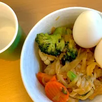 焼肉のタレで肉団子と野菜ミックス炒め|もとなつさん