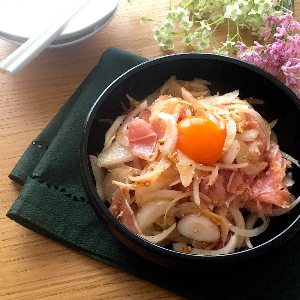 ID: 387870                                                    #新玉ねぎと生ハムのユッケ風 💕|ともきーた (伊藤 智子)さん