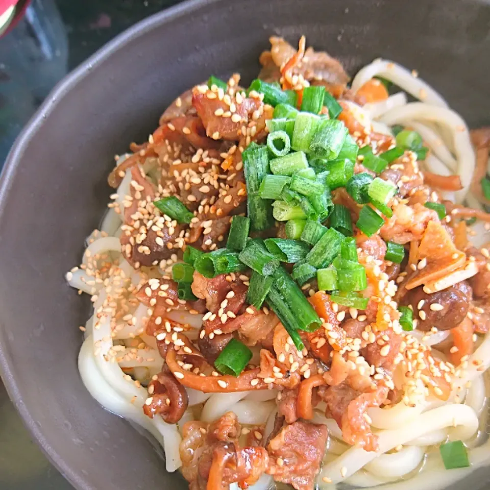 コロナに負けない！これうまスタミナ肉うどん💥|もえさん