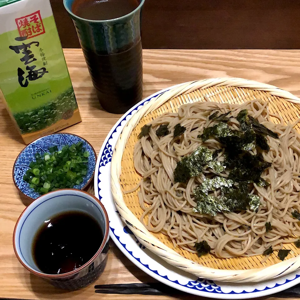 ざる蕎麦と蕎麦焼酎の蕎麦湯割り🎶|Jean Nobyさん