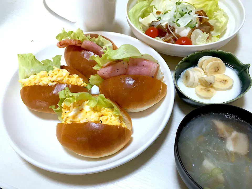 Snapdishの料理写真:朝ごパン🤣💕|かぴかぴさん