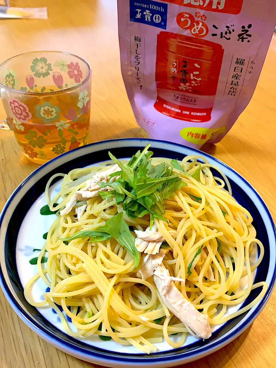 茹で鷄と水菜の和風パスタ|Mikaさん