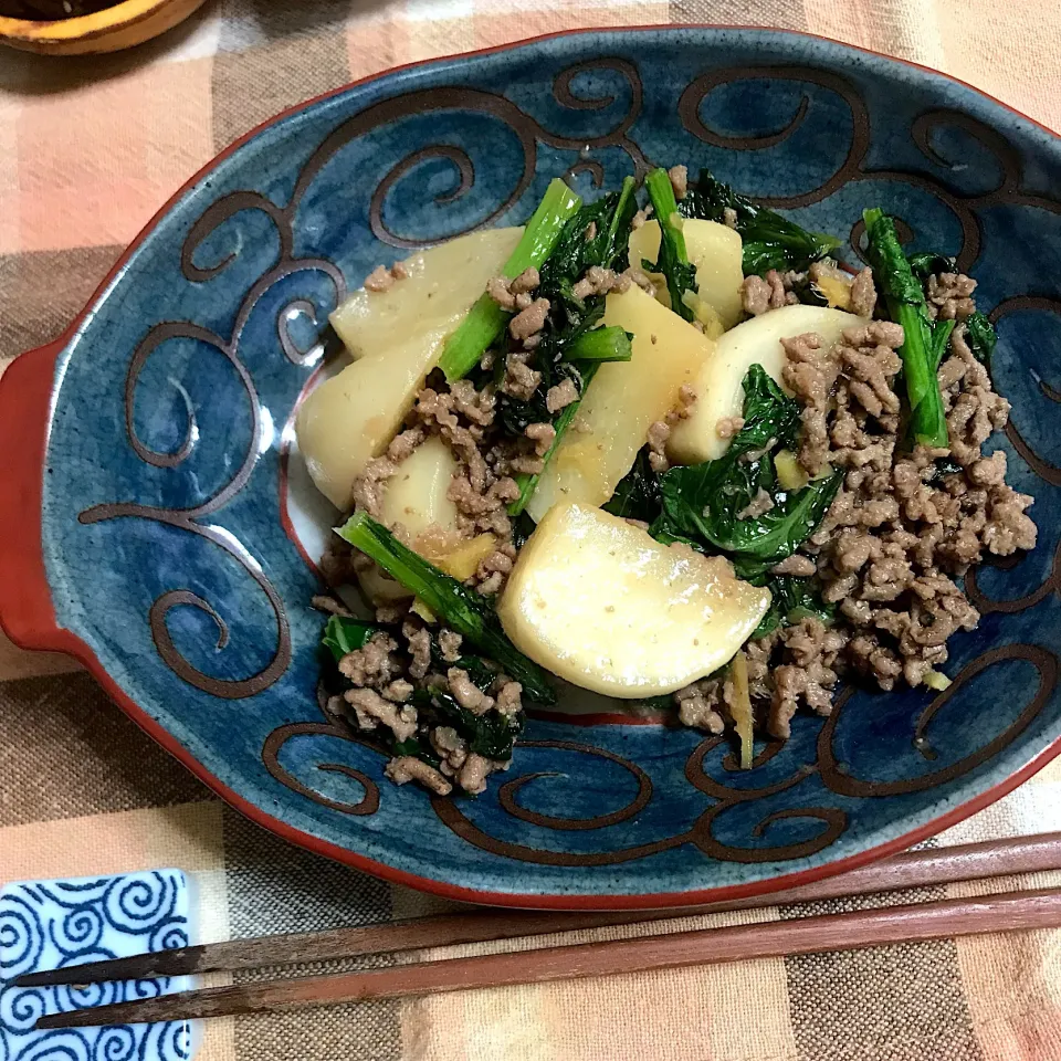 カブの肉味噌炒め|あさかさん