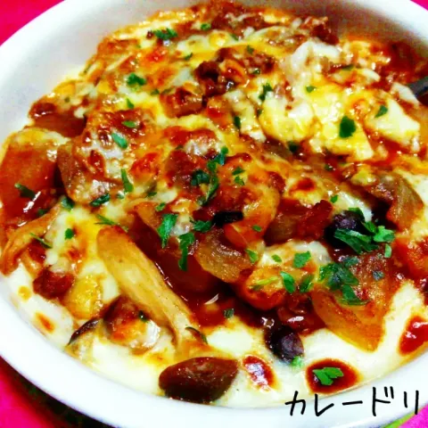 「スパイスカフェ　スープカレー（トマトスープ味）」を使ってみたSnapdishの料理・レシピ写真:1つ前の投稿(具)の残りで♬カレードリア