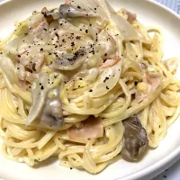 きのこと白菜のクリームパスタ|8823spicaさん