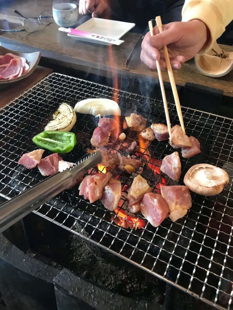 3月20日お昼ご飯。実家家族でジビエ料理屋さんへ。鶏、猪、雉、鹿さん。|あやさん