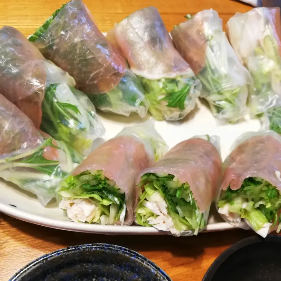 Snapdishの料理写真:生ハム生春巻き|pigmegさん