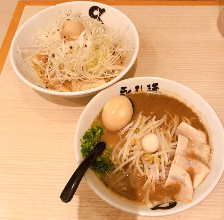 味玉さんまラーメンと味玉あぶら麺🍜|ちゃみこさん