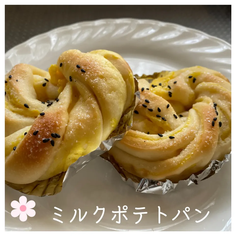 Snapdishの料理写真:マリンさんのミルクポテトパンを作ってみました|いのっちさん