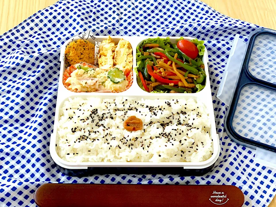 青椒肉絲弁当♪|たまごさん