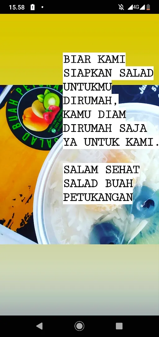 Fruit Salad Petukangan
" you stay at home for us, let us serve your salad from here " COVID-19 INDONESIA ISSUE|Salad Buah Petukanganさん