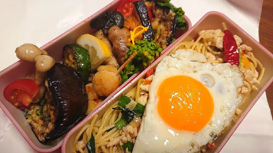 ガパオパスタ弁当☺️
色々ロカボ😋|レオンさん