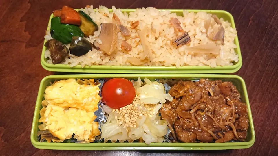 Snapdishの料理写真:穴子釜めし弁当|りょーさん