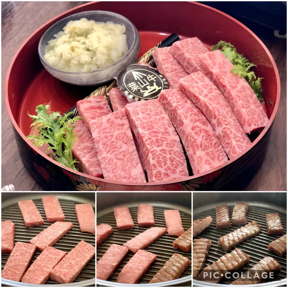 葉山牛ざぶとん、山葵おろしで　　　　　　　Hayama beef|マユマユさん