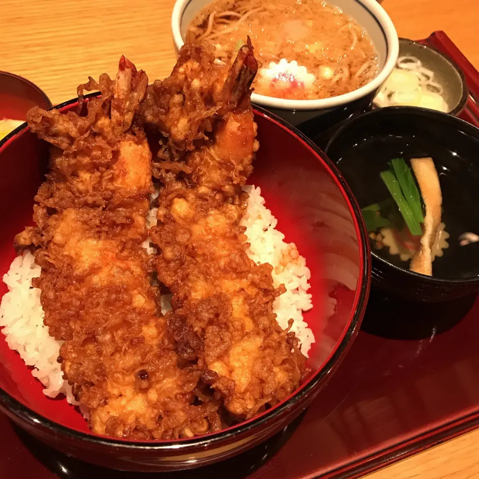 天丼セット@上むら(月島)|塩豚骨さん