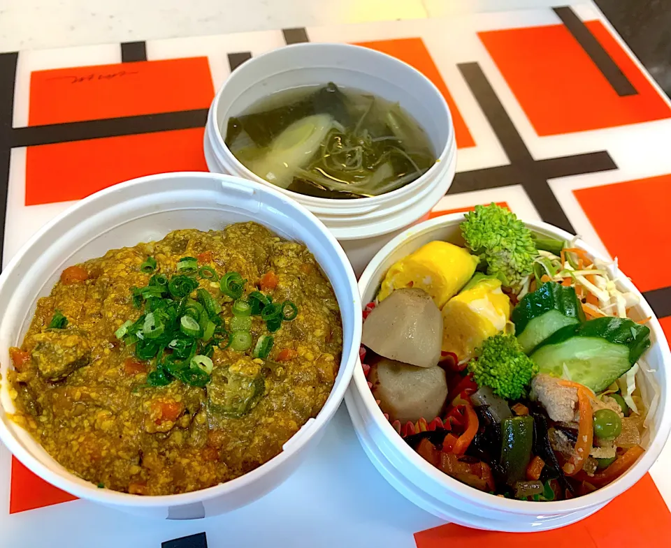 息子の塾弁☆ くずし豆腐のカレーあんかけ丼弁当|Snow10さん