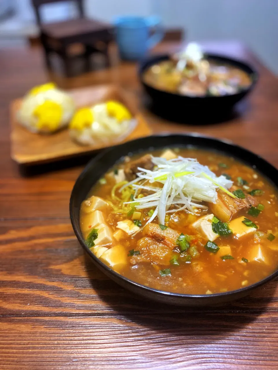 #868 豚角煮と麻婆豆腐のあんかけ麺♪|asuu*さん