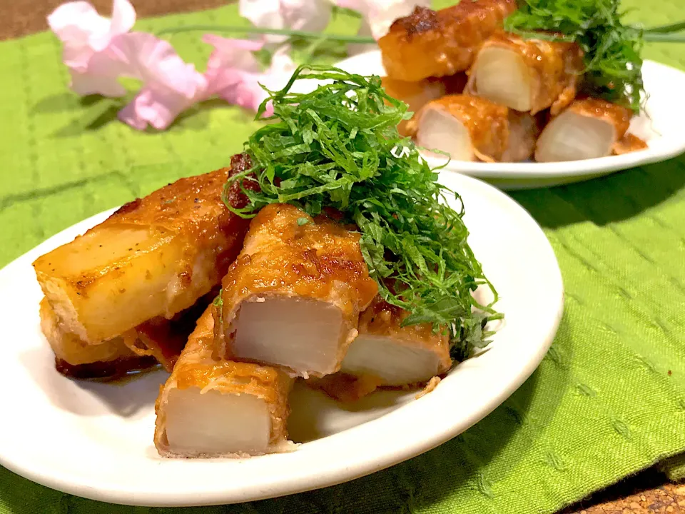 大根の肉巻きオイスターソース炒め煮|えむにこさん