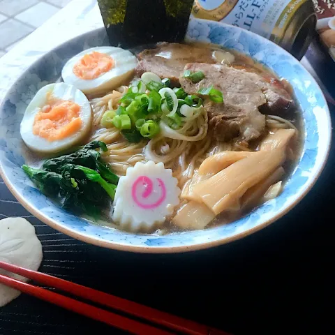 「サントリーオールフリー」を使ってみたSnapdishの料理・レシピ写真:お休みの日のランチ~頂いたラーメンで