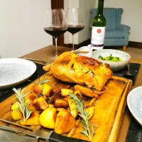 Snapdishの料理写真:Roast Chicken dinner|woody3785さん