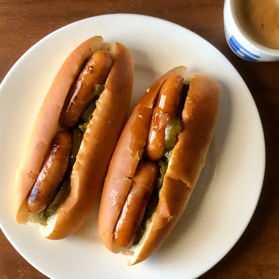 チョリソー&ハラペーニョで辛辛ホットドッグ　　　　　　Spicy hot dog|マユマユさん