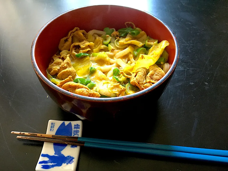 Snapdishの料理写真:夜勤明けカレーうどん|Tarou  Masayukiさん