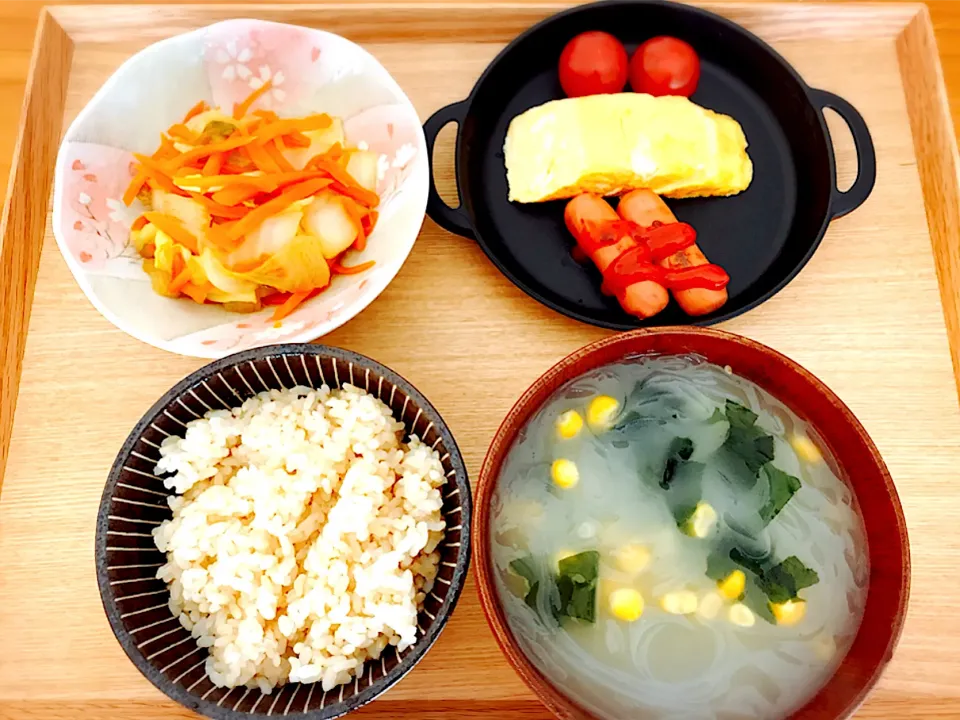 【昼定食】白菜とニンジンのぽん酢炒め定食。|okaasansyokudouさん