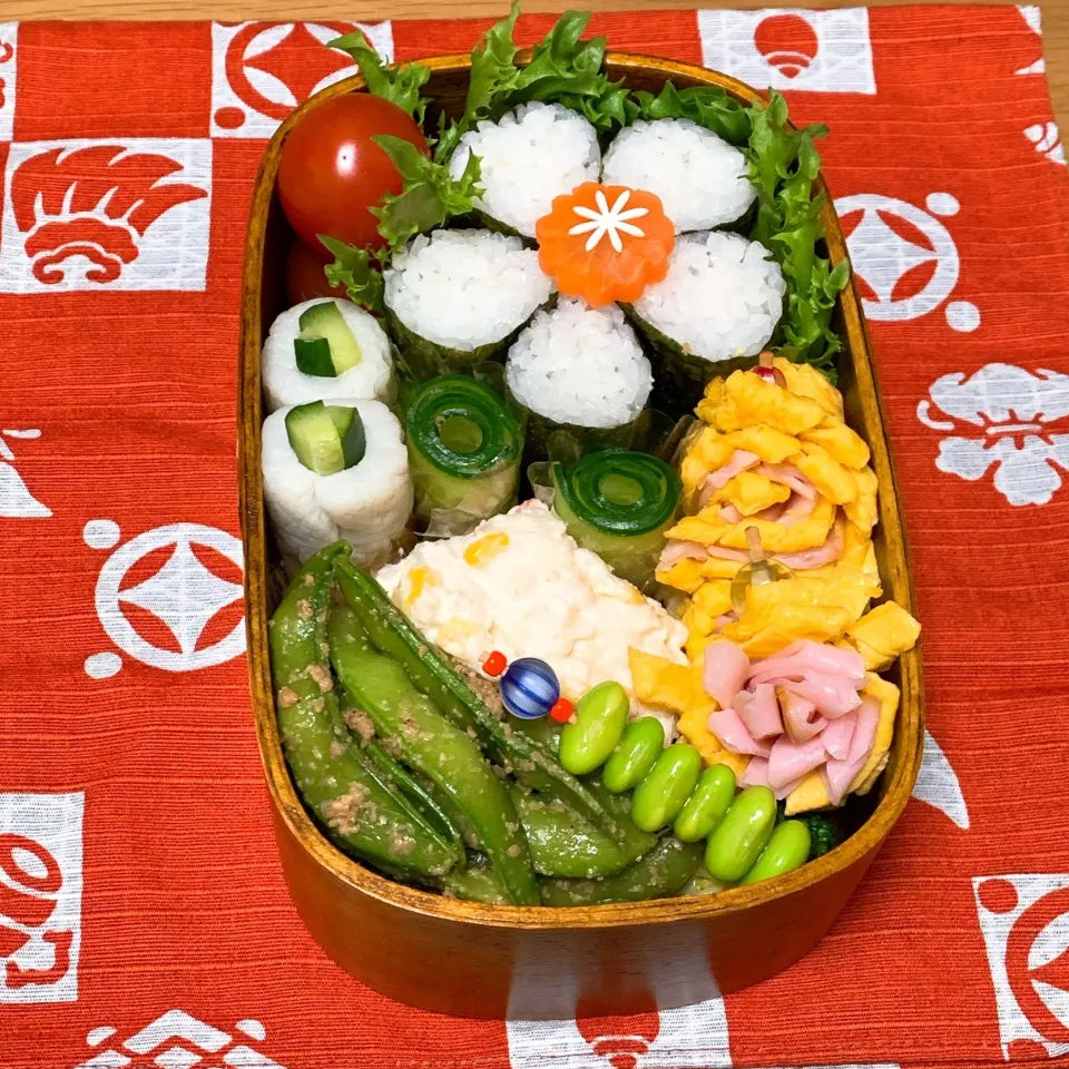 旦那のお弁当1 海苔巻き弁当にしました^ ^|ヤマネコさん